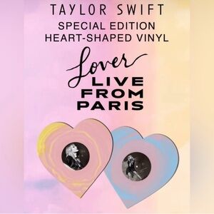 Taylor Swift Heart-Shaped Vinyl - Lover Live from Paris